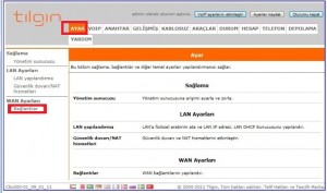 'Tılgın HG1332' Modem Kurulumu ve Kablosuz Ayarlar_2